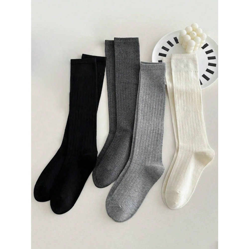Knee Sleeve Pair - جوارب نسائية محبوكة بتصميم عتيق، جوارب