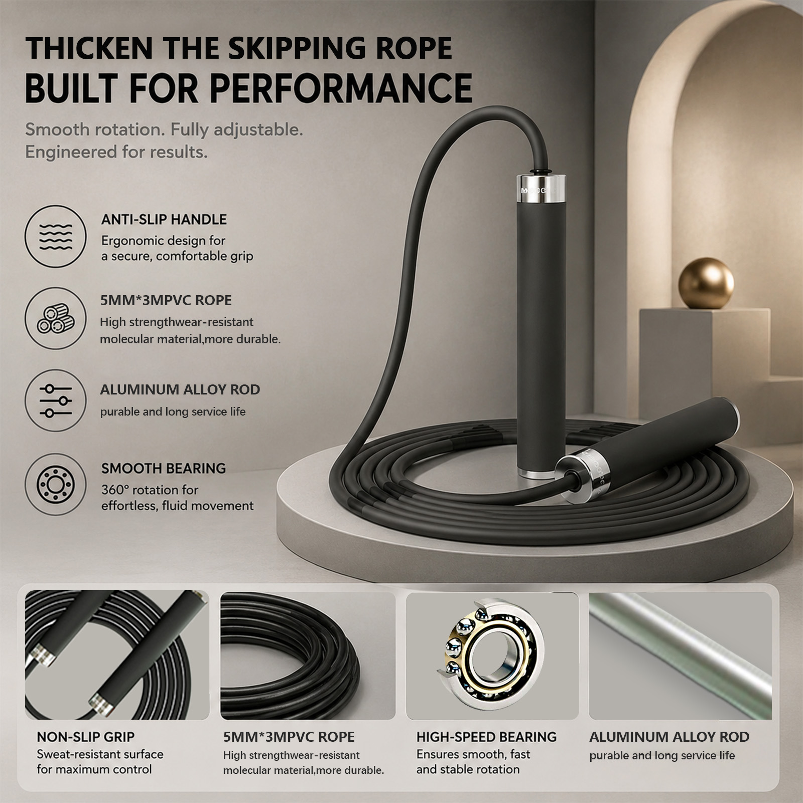 حبل قفز للملاكمة والرياضة والت - مراجعة Skipping Rope Pvc وسعره